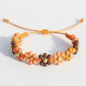 Sunset Bloom Beaded Bracelet